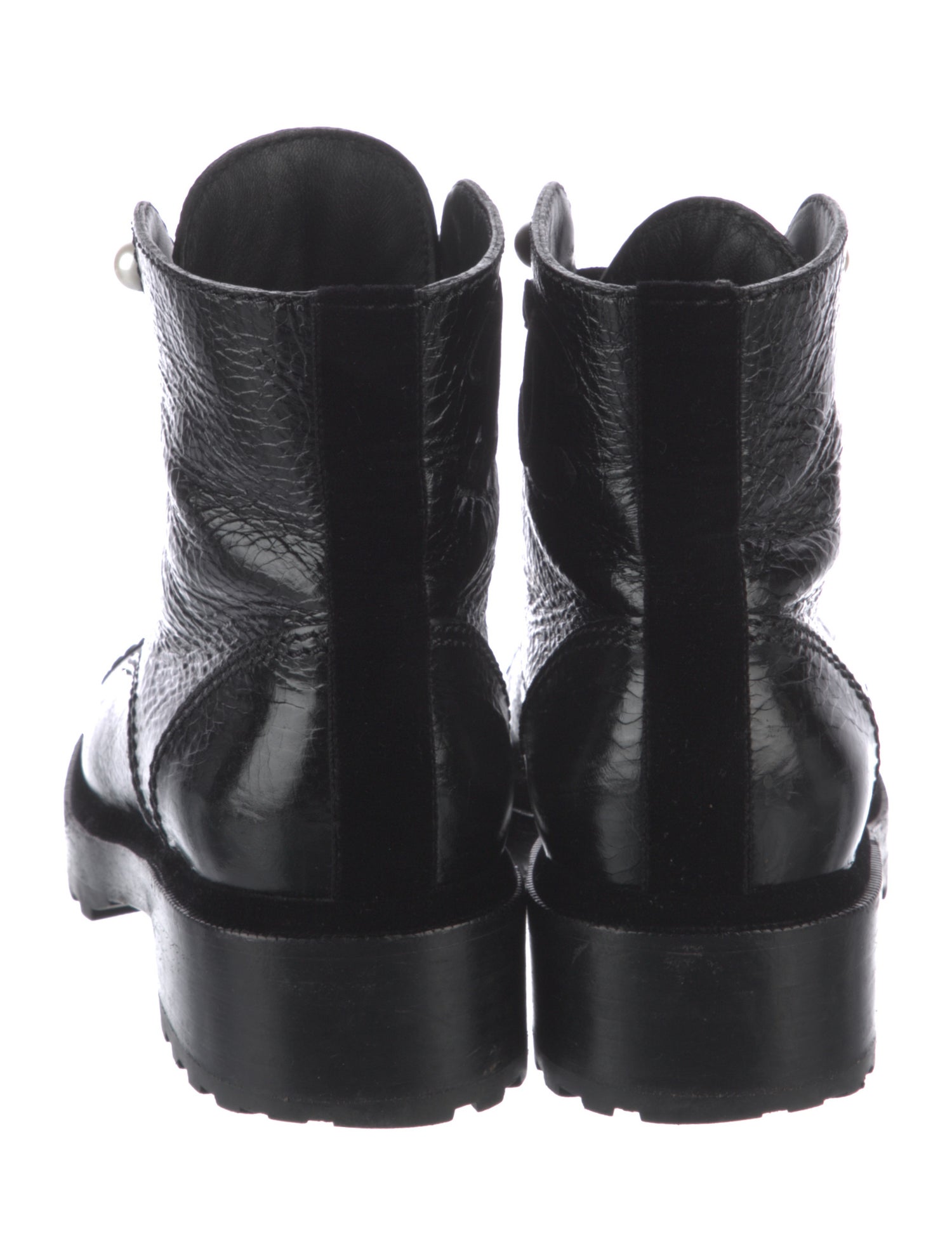 Chanel 2021 Interlocking CC Logo Combat Boots